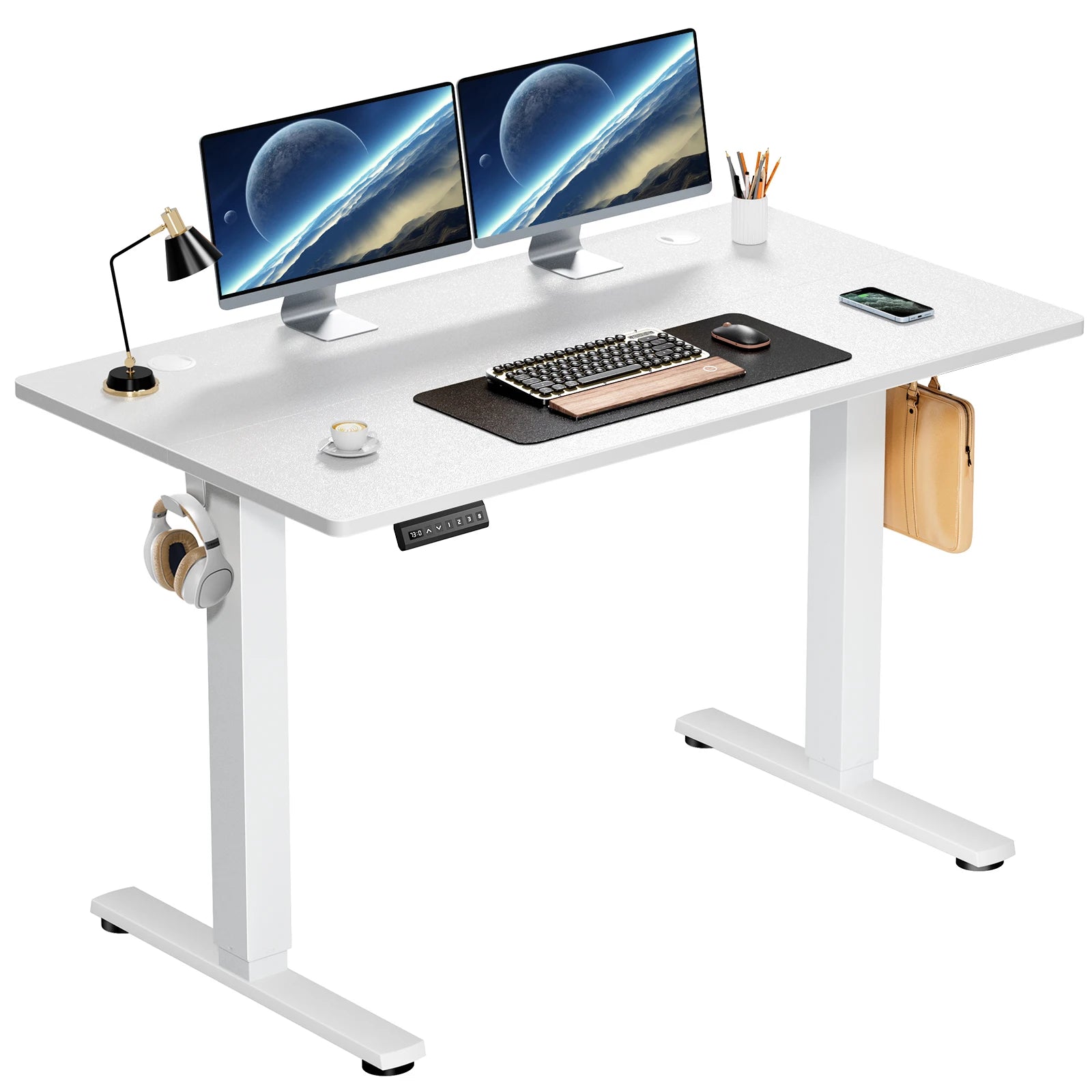 Electric Standing Desk Height Adjustable  | Sit-Stand Computer Desk Workstation Ergonomic Work Table