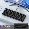 60% Mini Mechanical Gaming Keyboard | 61 Keys Ultra-Compact Wired Type-C Keyboard | Hot-Swappable Red/Blue Switches with RGB Backlit Translucent Keycaps