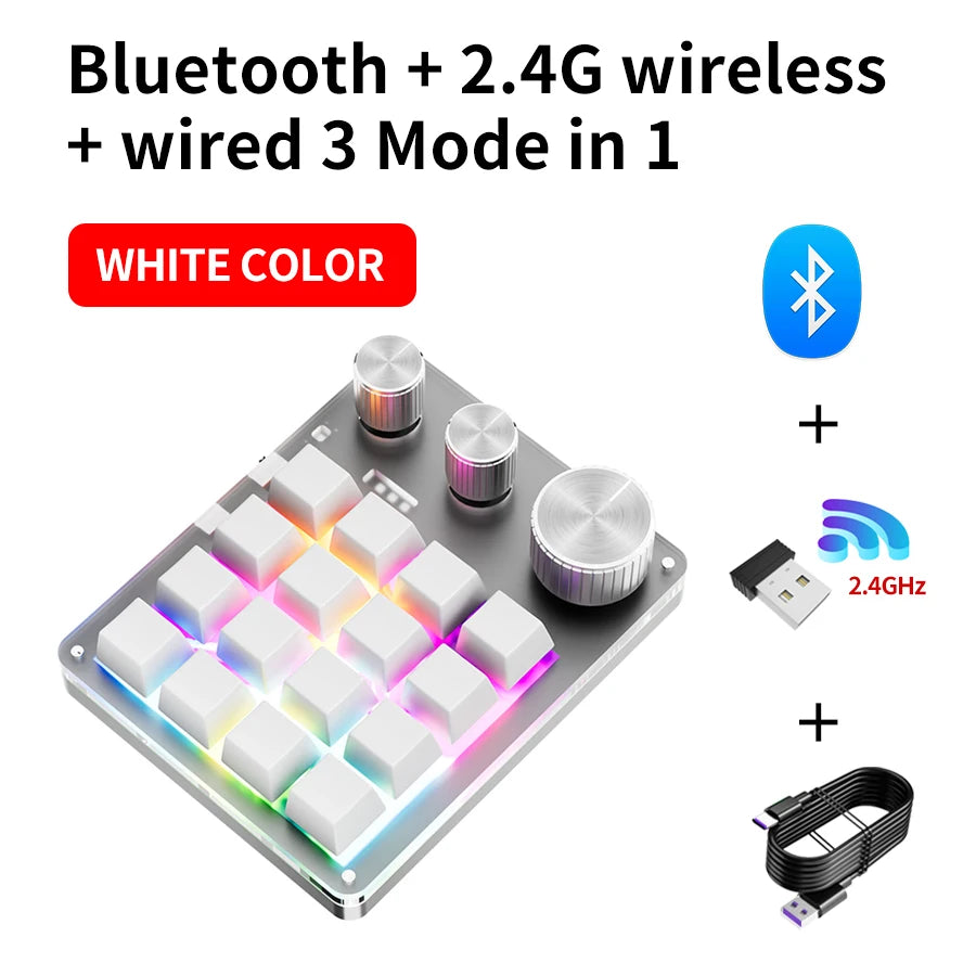 Command Center: 16-Key Macro Pad | Wireless Mechanical Knob