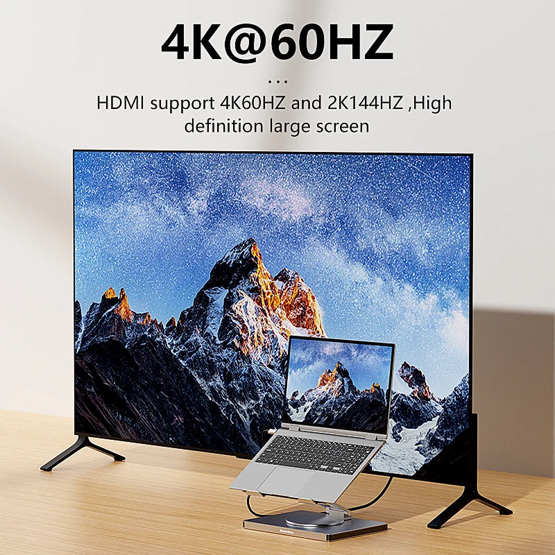 10-in-1 USB-C Hub Pro Stand | 4K 60Hz HDMI 100W PD Gigabit Ethernet