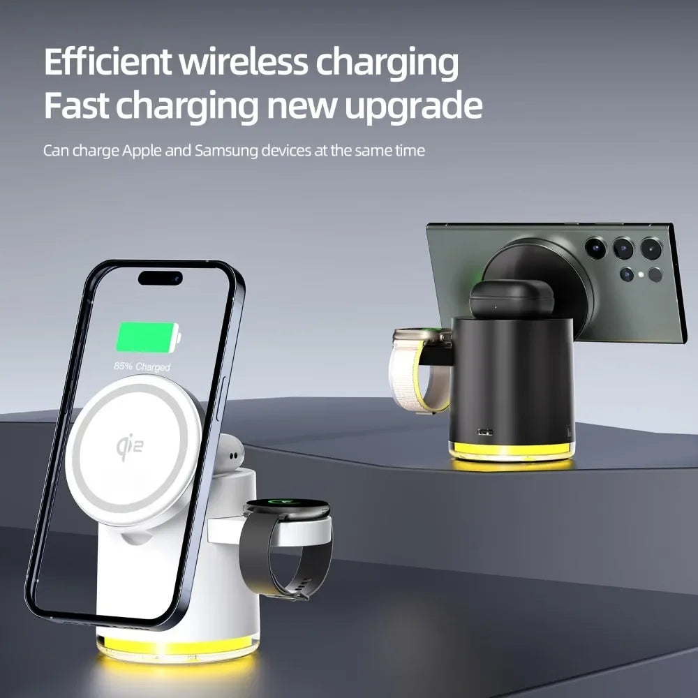 4 in 1 Foldable Fast Charging Station Qi2 Wireless Charger