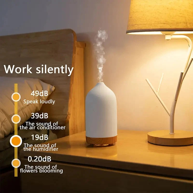 Ceramic Air Humidifier Aroma Diffuser Aromatherapy | Cool Mist Ultrasonic
