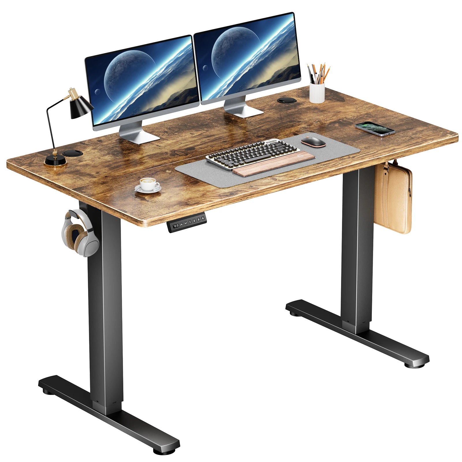 Electric Standing Desk Height Adjustable  | Sit-Stand Computer Desk Workstation Ergonomic Work Table