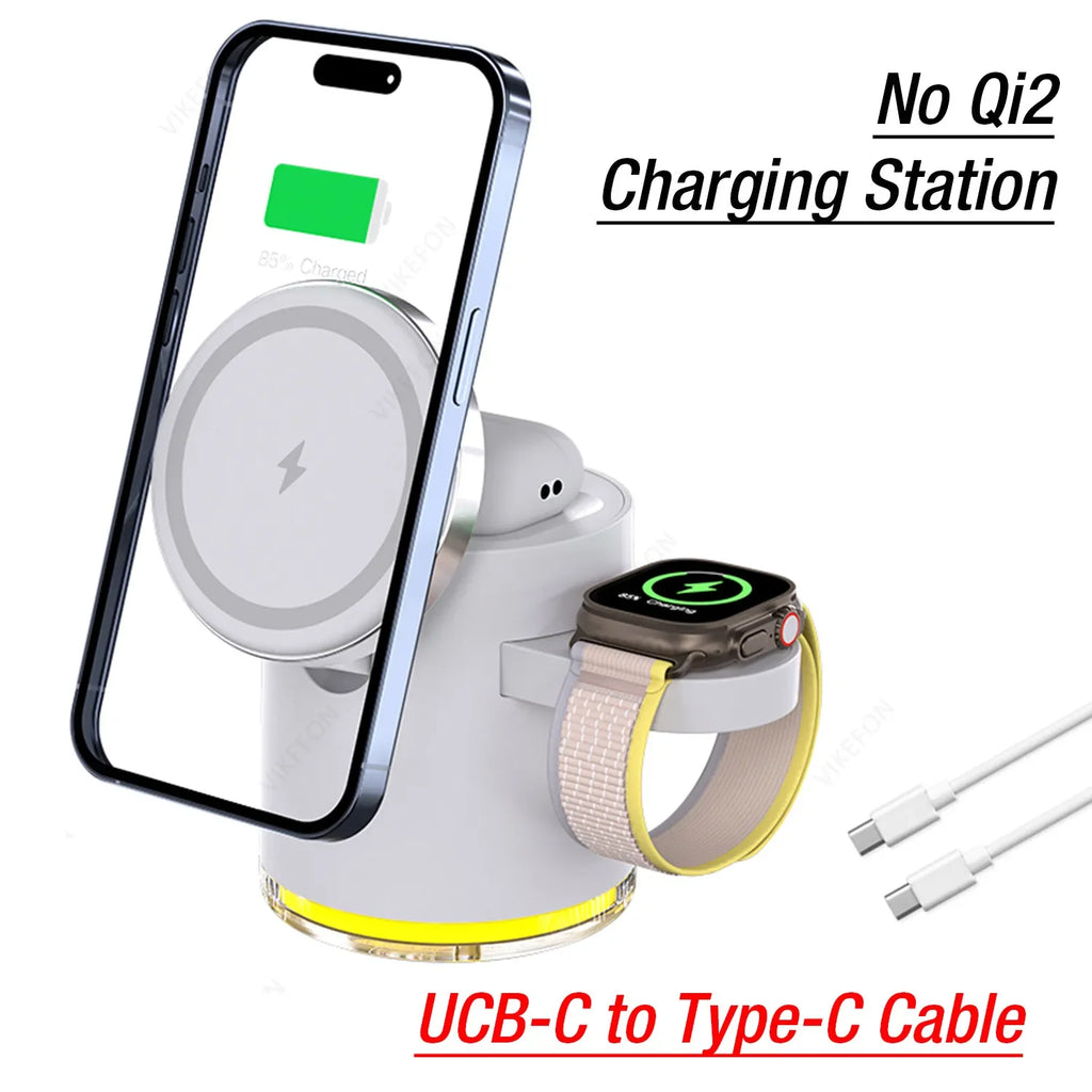 4 in 1 Foldable Fast Charging Station Qi2 Wireless Charger
