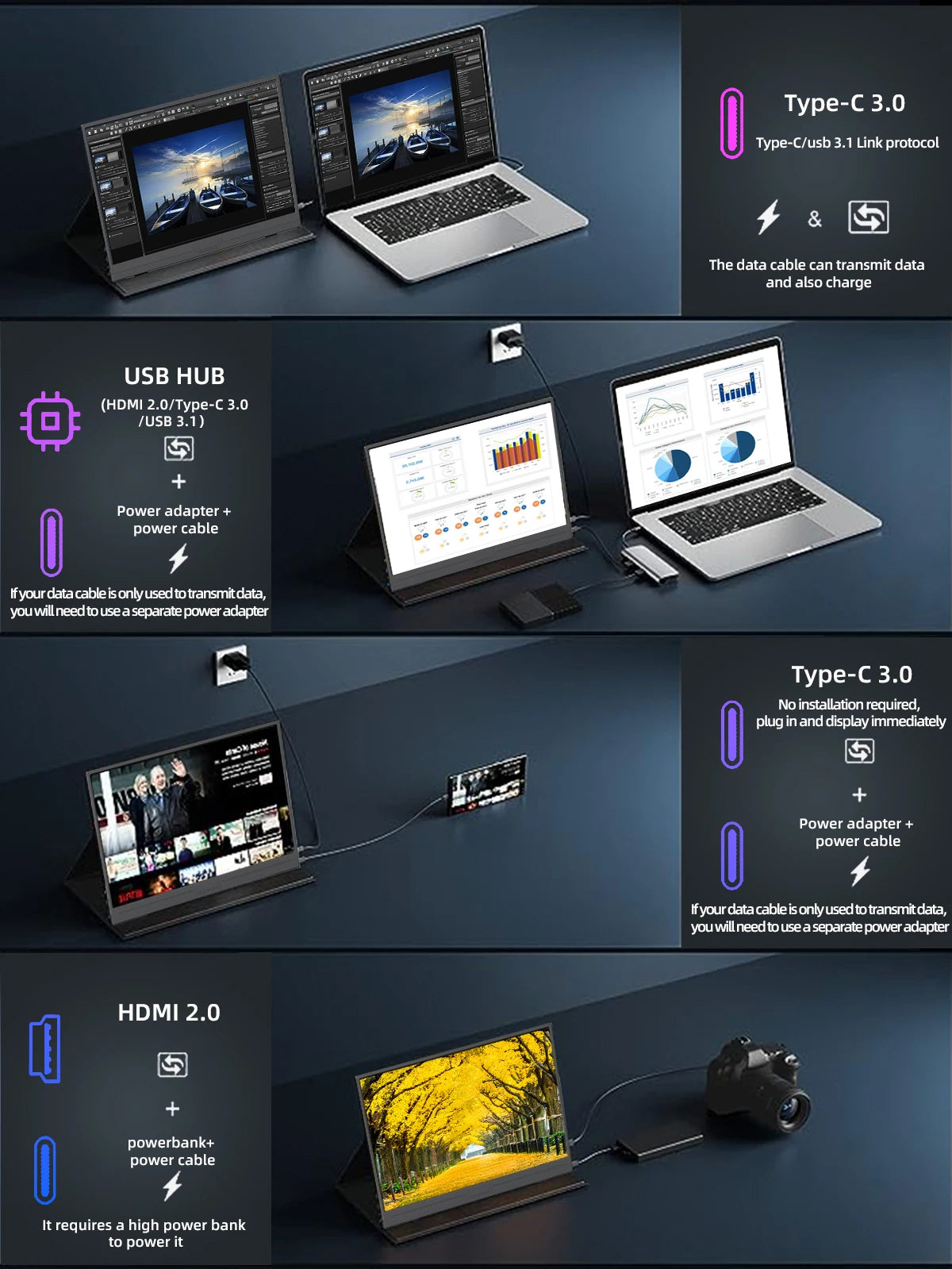 14" 2160*1440 2K Portable Monitor | 15:10 Productivity Matrix