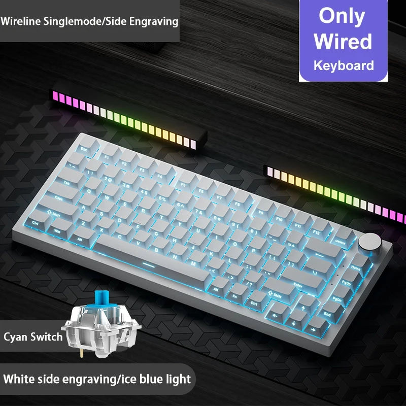 75% Gasket Mounted Mechanical Keyboard with TFT Smart Display | Tri-Mode Wireless (Bluetooth/2.4G/USB-C) | Hot-Swappable Custom Linear Switches & 4000mAh Battery