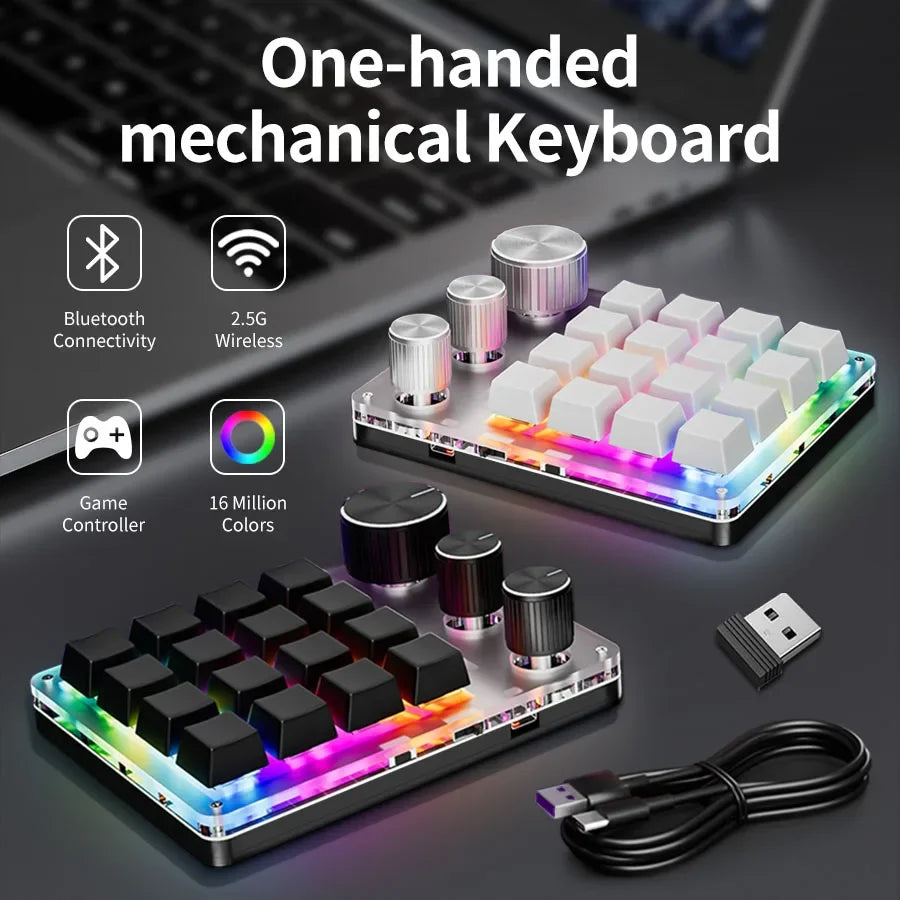 Command Center: 16-Key Macro Pad | Wireless Mechanical Knob