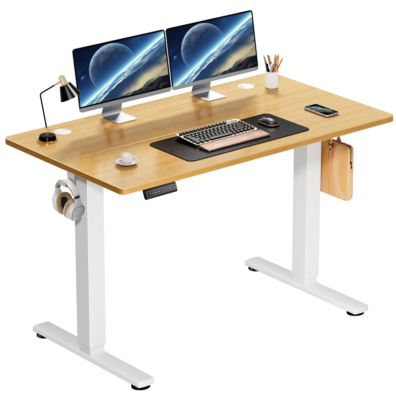 Electric Standing Desk Height Adjustable  | Sit-Stand Computer Desk Workstation Ergonomic Work Table
