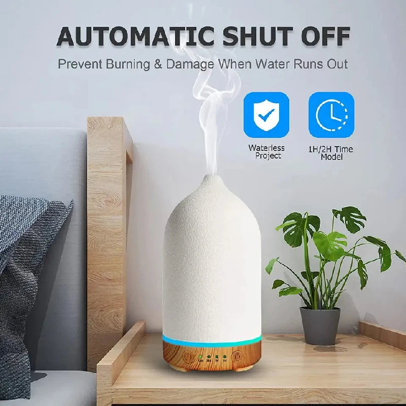 Ceramic Air Humidifier Aroma Diffuser Aromatherapy | Cool Mist Ultrasonic