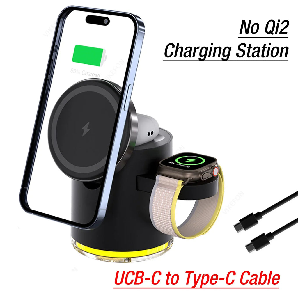 4 in 1 Foldable Fast Charging Station Qi2 Wireless Charger