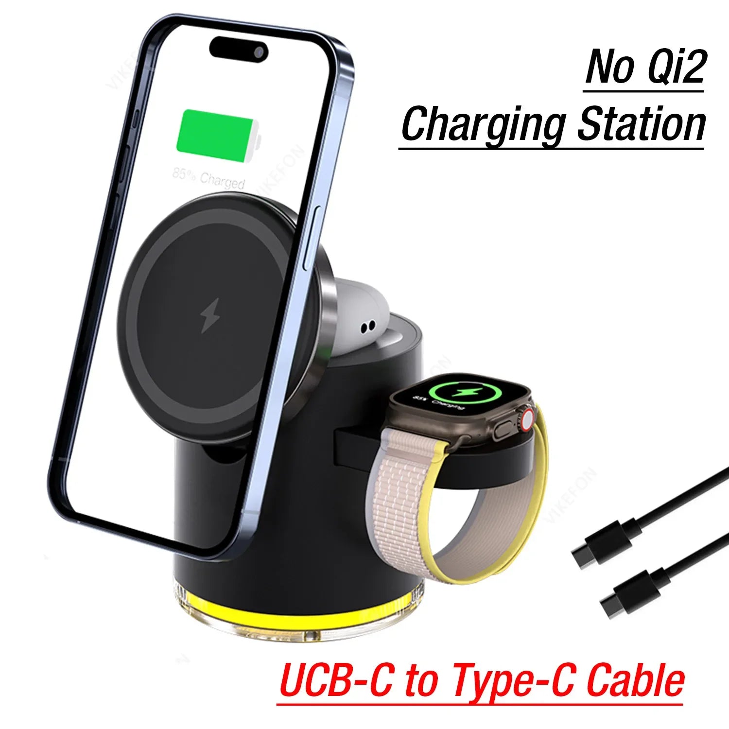 4 in 1 Foldable Fast Charging Station Qi2 Wireless Charger