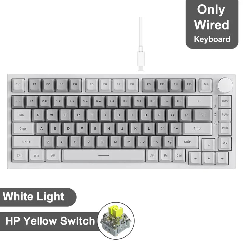 75% Gasket Mounted Mechanical Keyboard with TFT Smart Display | Tri-Mode Wireless (Bluetooth/2.4G/USB-C) | Hot-Swappable Custom Linear Switches & 4000mAh Battery