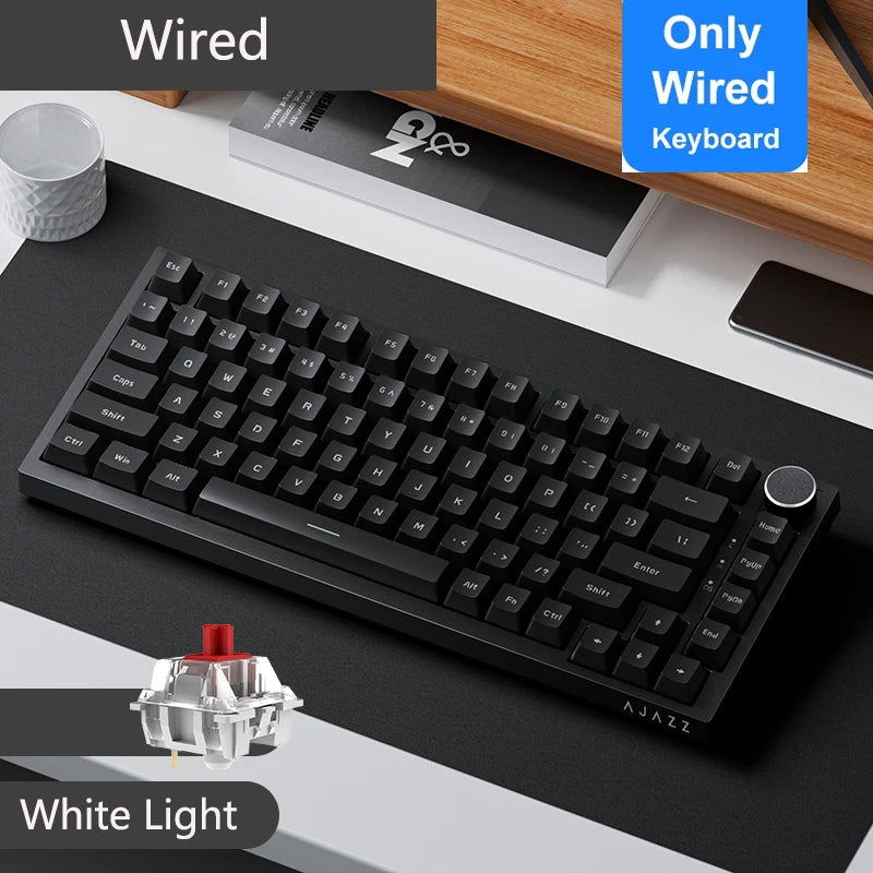 75% Gasket Mounted Mechanical Keyboard with TFT Smart Display | Tri-Mode Wireless (Bluetooth/2.4G/USB-C) | Hot-Swappable Custom Linear Switches & 4000mAh Battery