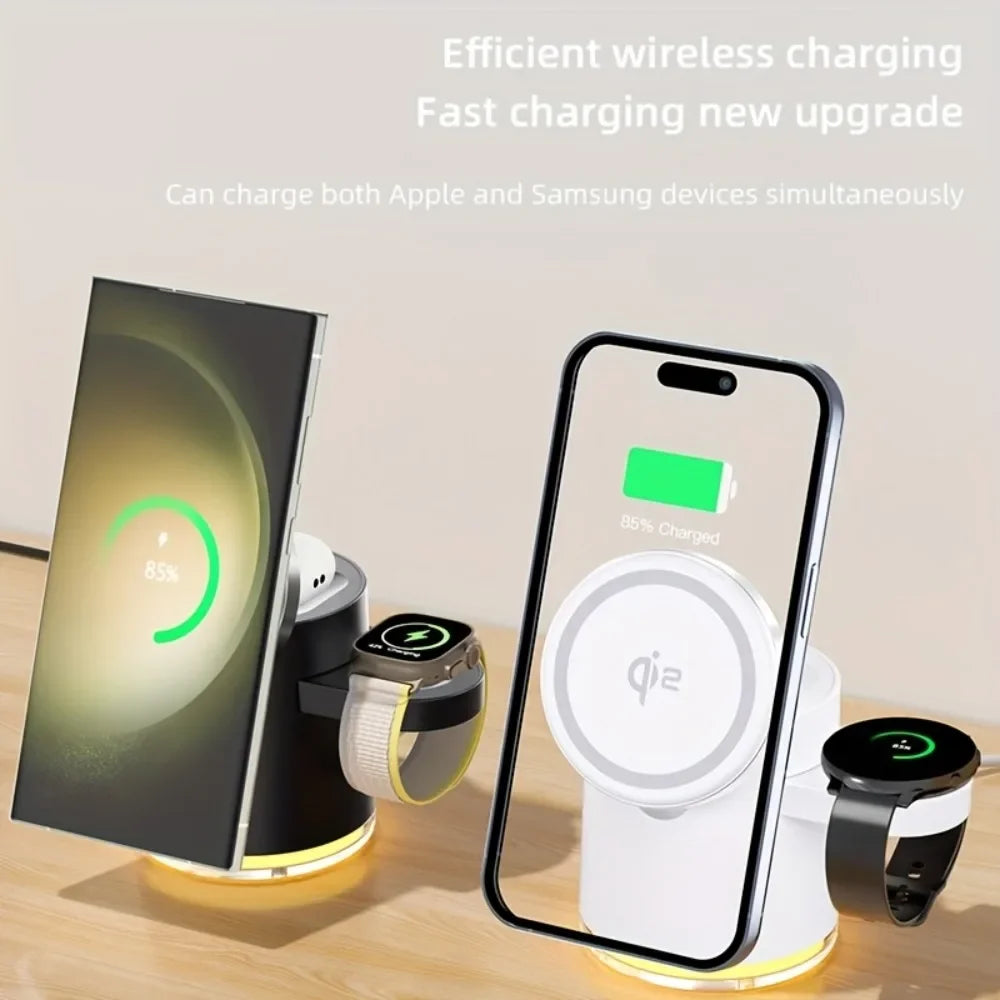 4 in 1 Foldable Fast Charging Station Qi2 Wireless Charger