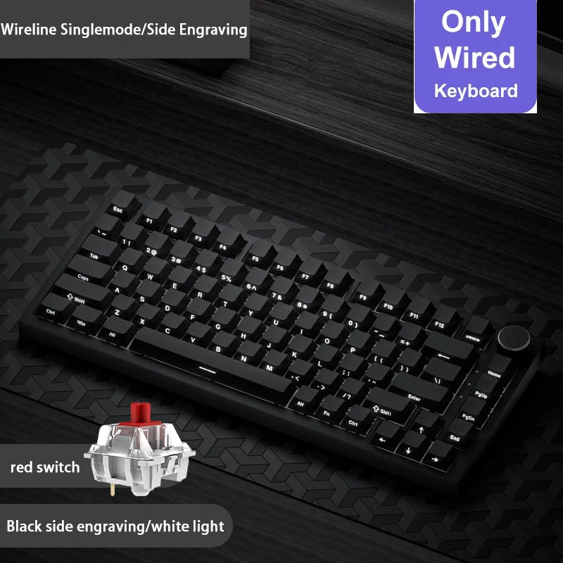 75% Gasket Mounted Mechanical Keyboard with TFT Smart Display | Tri-Mode Wireless (Bluetooth/2.4G/USB-C) | Hot-Swappable Custom Linear Switches & 4000mAh Battery