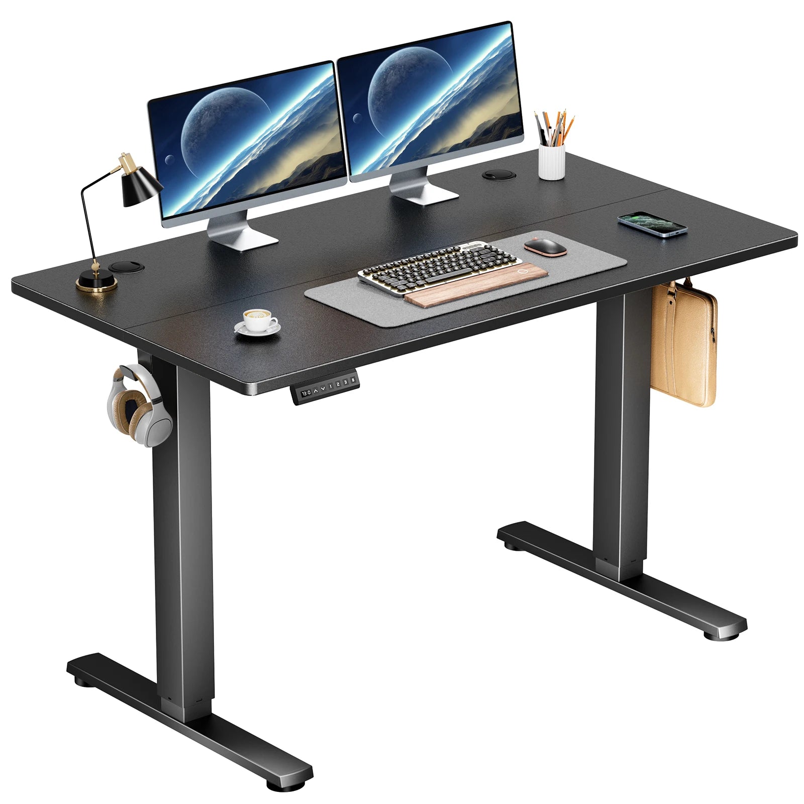 Electric Standing Desk Height Adjustable  | Sit-Stand Computer Desk Workstation Ergonomic Work Table
