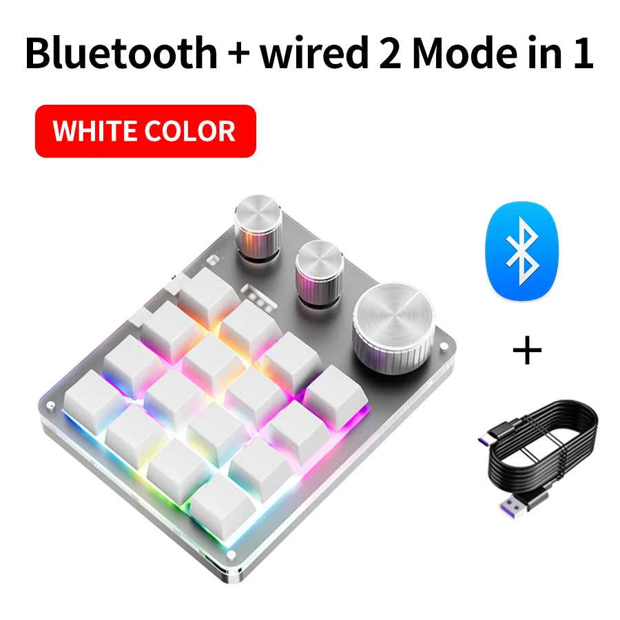 Command Center: 16-Key Macro Pad | Wireless Mechanical Knob