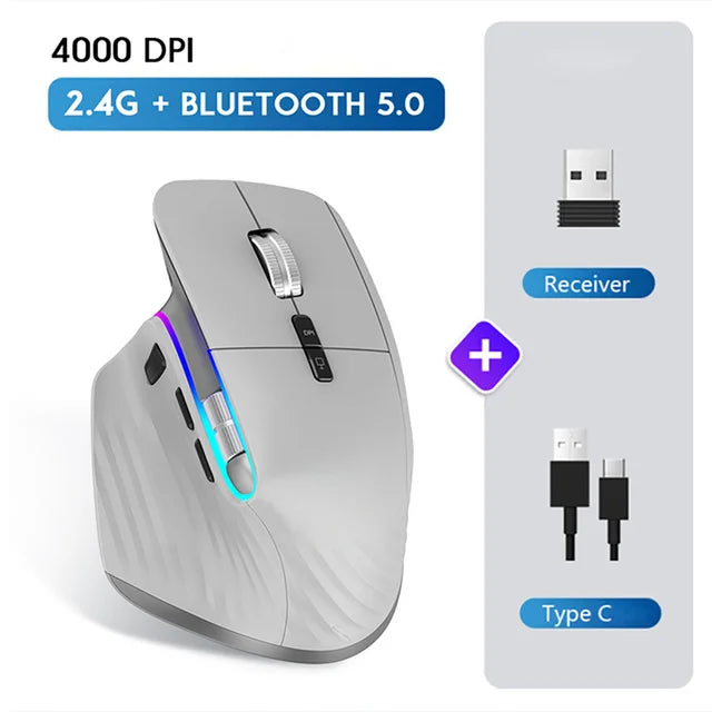 Command Center: Tri-Mode Ergonomic Mouse | Pixart Optical Sensor